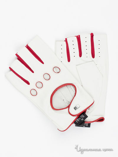 Перчатки Roeckl, цвет белый, красный