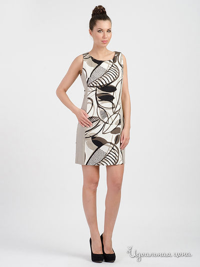 Платье Christina Dea, цвет бежевый принт