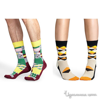 Носки, 2 пары Happy Socks, цвет мультиколор