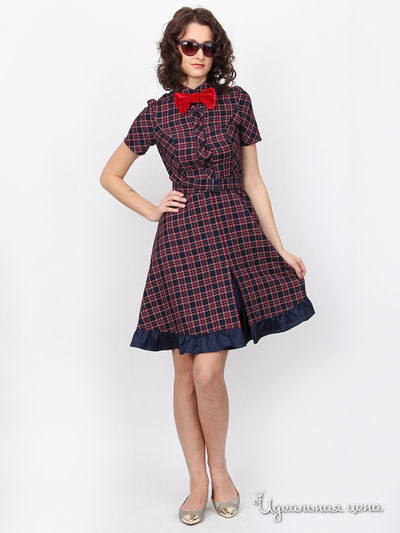 Платье Nastya Sergeeva by May Be, цвет синяя клетка