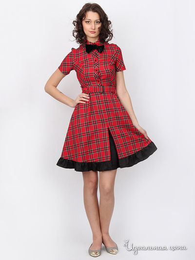 Платье Nastya Sergeeva by May Be, цвет красная клетка