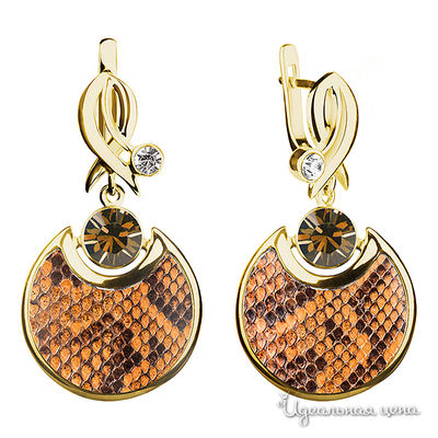 Серьги Bon Vie, цвет коричневый