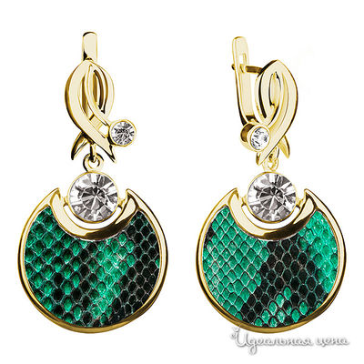 Серьги Bon Vie, цвет зеленый