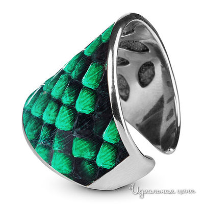 Кольцо Bon Vie, цвет зеленый