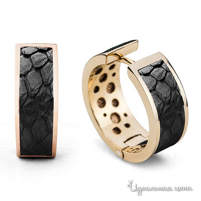 Серьги Bon Vie, цвет черный