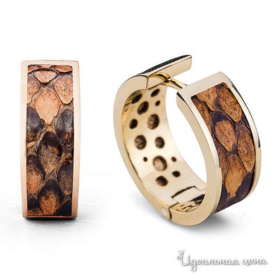 Серьги Bon Vie, цвет коричневый