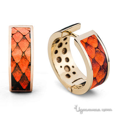 Серьги Bon Vie, цвет оранжевый