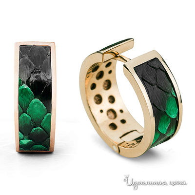 Серьги Bon Vie, цвет зеленый
