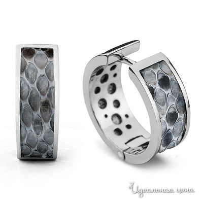Серьги Bon Vie, цвет серый