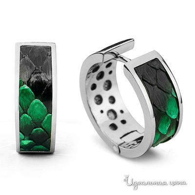 Серьги Bon Vie, цвет зеленый