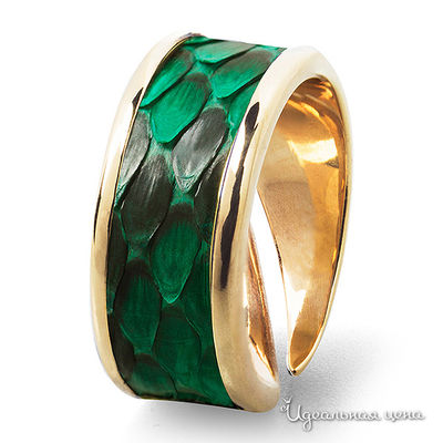 Кольцо Bon Vie, цвет изумрудный