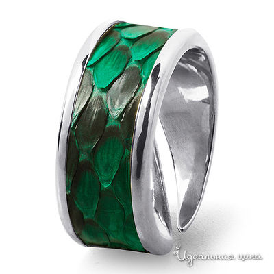 Кольцо Bon Vie, цвет изумрудный