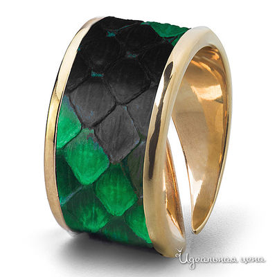 Кольцо Bon Vie, цвет зеленый