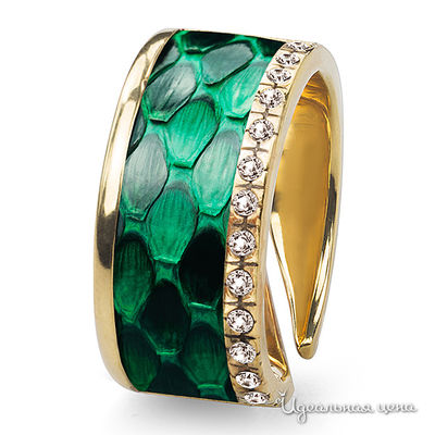 Кольцо Bon Vie, цвет изумрудный