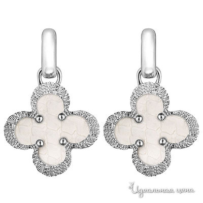 Серьга Bon Vie, цвет Белый