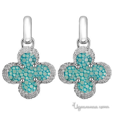 Серьга Bon Vie, цвет голубой