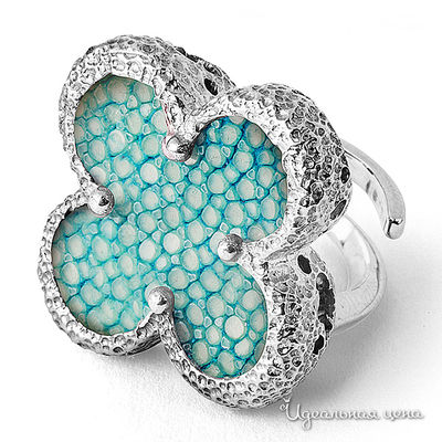 Кольцо Bon Vie, цвет голубой