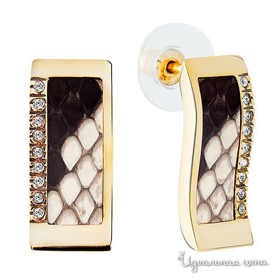 Серьги Bon Vie, цвет бежевый