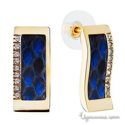 Серьги Bon Vie, цвет синий