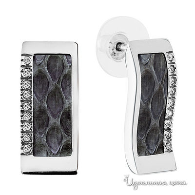 Серьги Bon Vie, цвет серый