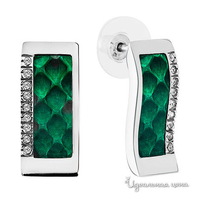 Серьги Bon Vie, цвет зеленый