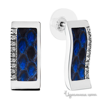 Серьги Bon Vie, цвет синий