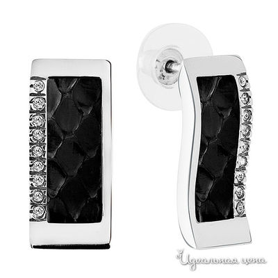 Серьги Bon Vie, цвет черный