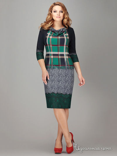 Платье Runella, цвет Темно-синий с зеленым