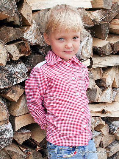 Блуза Oncle Tom, цвет красный, бежевый