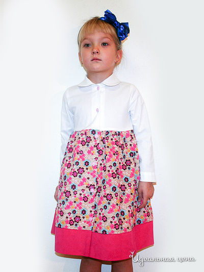 Платье Oncle Tom, цвет белый с фуксией