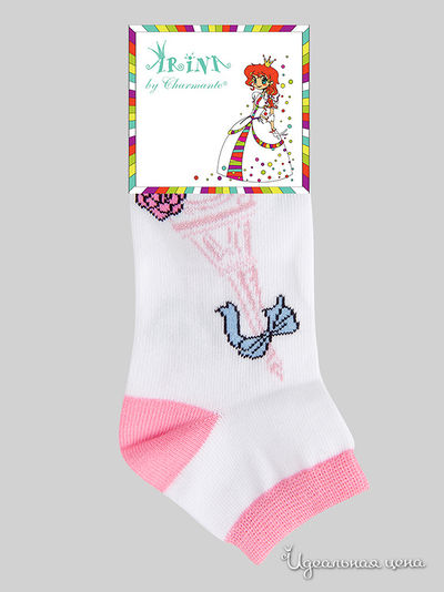Чулки Arina, цвет белый/розовый
