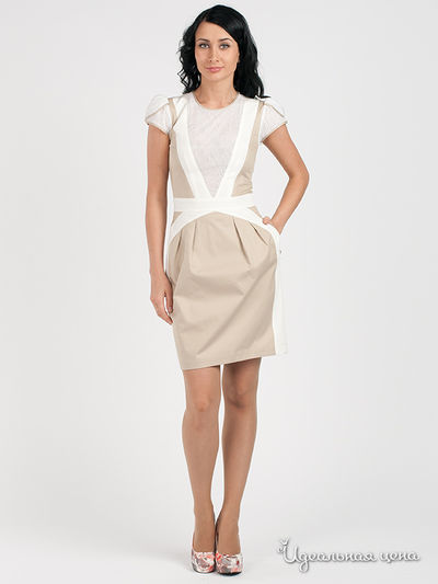 Платье Maria Rybalchenko, цвет бежевый, белый