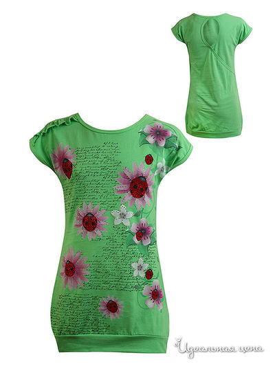 Туника Tocka, цвет зеленый