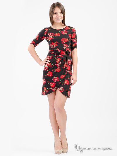 Платье Berge, цвет черный, красный