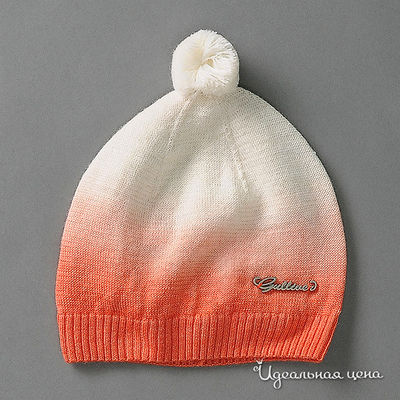 Шапка Gulliver, цвет цвет коралловый / белый