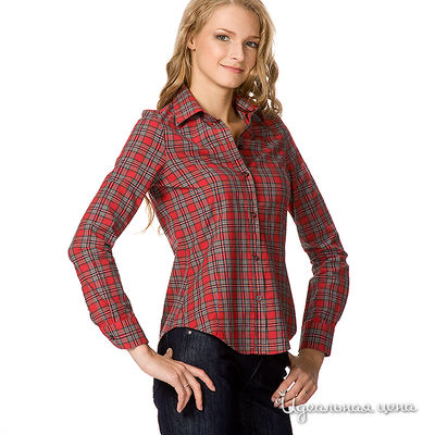 Рубашка Marlboro Classics, цвет цвет красный / принт клетка