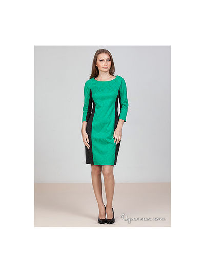 Платье Remix, цвет малахитовый с черным