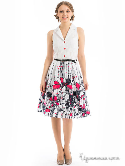 Платье Remix, цвет белый, красный