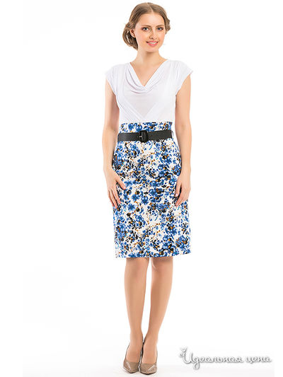 Платье Remix, цвет белый, синий