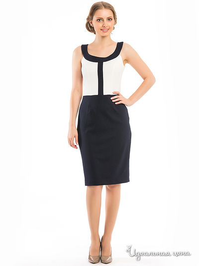 Платье Remix, цвет синее, молочное