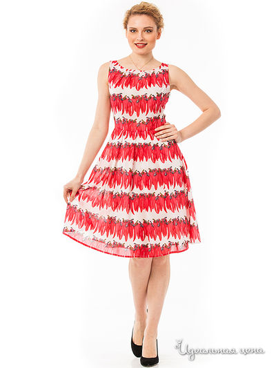 Платье Remix, цвет красный, белый