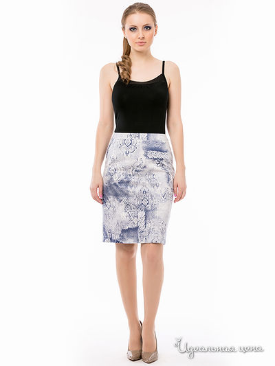 Юбка Remix, цвет белый, голубой