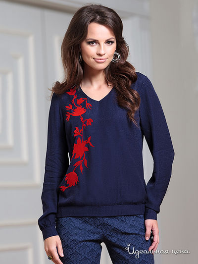 Блуза E. Levy, цвет синий