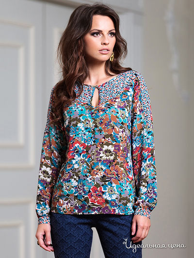 Блуза E. Levy, цвет мультиколор