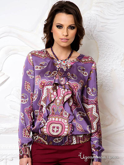 Блуза E. Levy, цвет фиолетовый