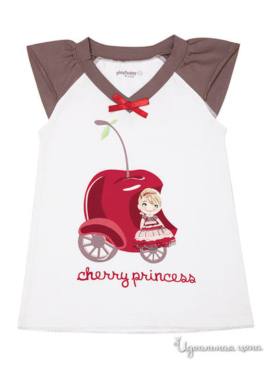 Пижама PlayToday, цвет какао, белый