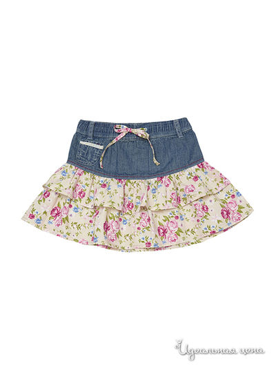 Юбка PlayToday, цвет синий, бежевый, розовый