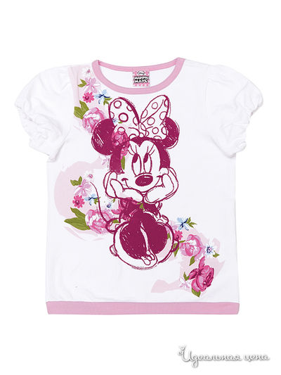 Футболка PlayToday, цвет белый, розовый