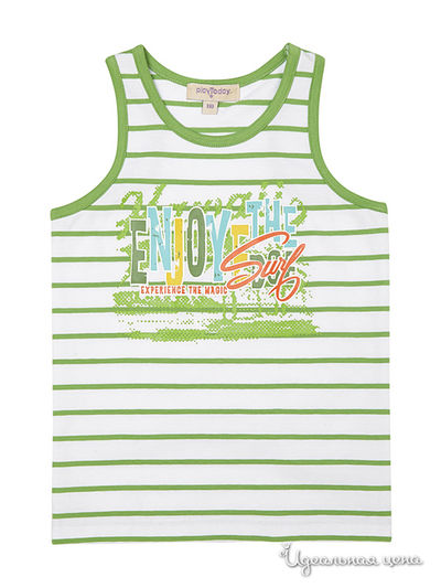 Майка PlayToday, цвет зеленый, белый