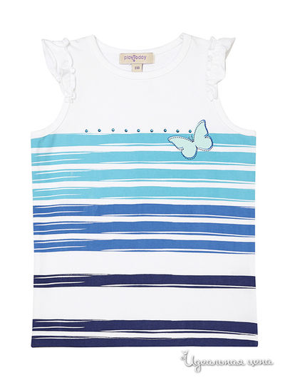 Майка PlayToday, цвет белый, голубой